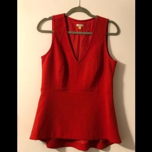 Orange red tailored top